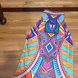 Colorful Geometric Maxi Skirt pb